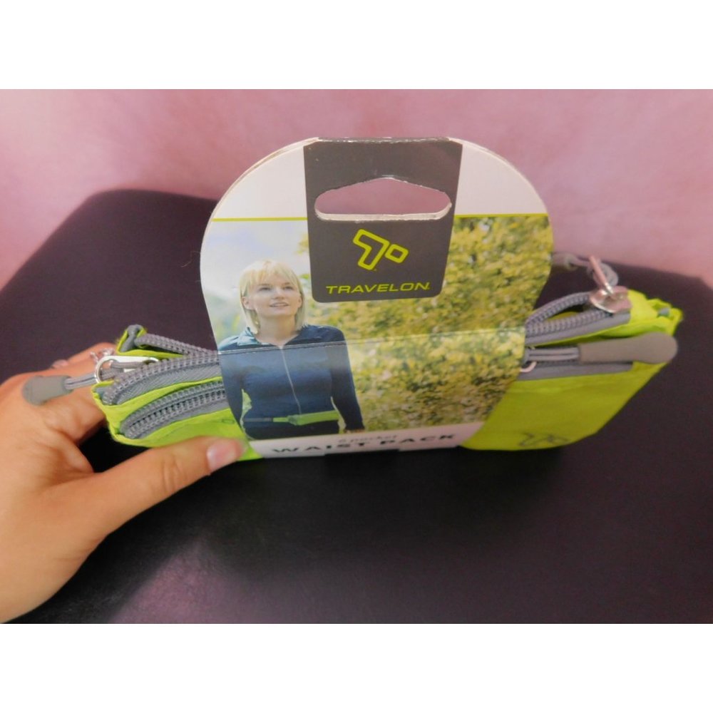 NWT Travelon 6 Pocket Waist Fanny Pack Color Lime Green - Picture 5 of 6